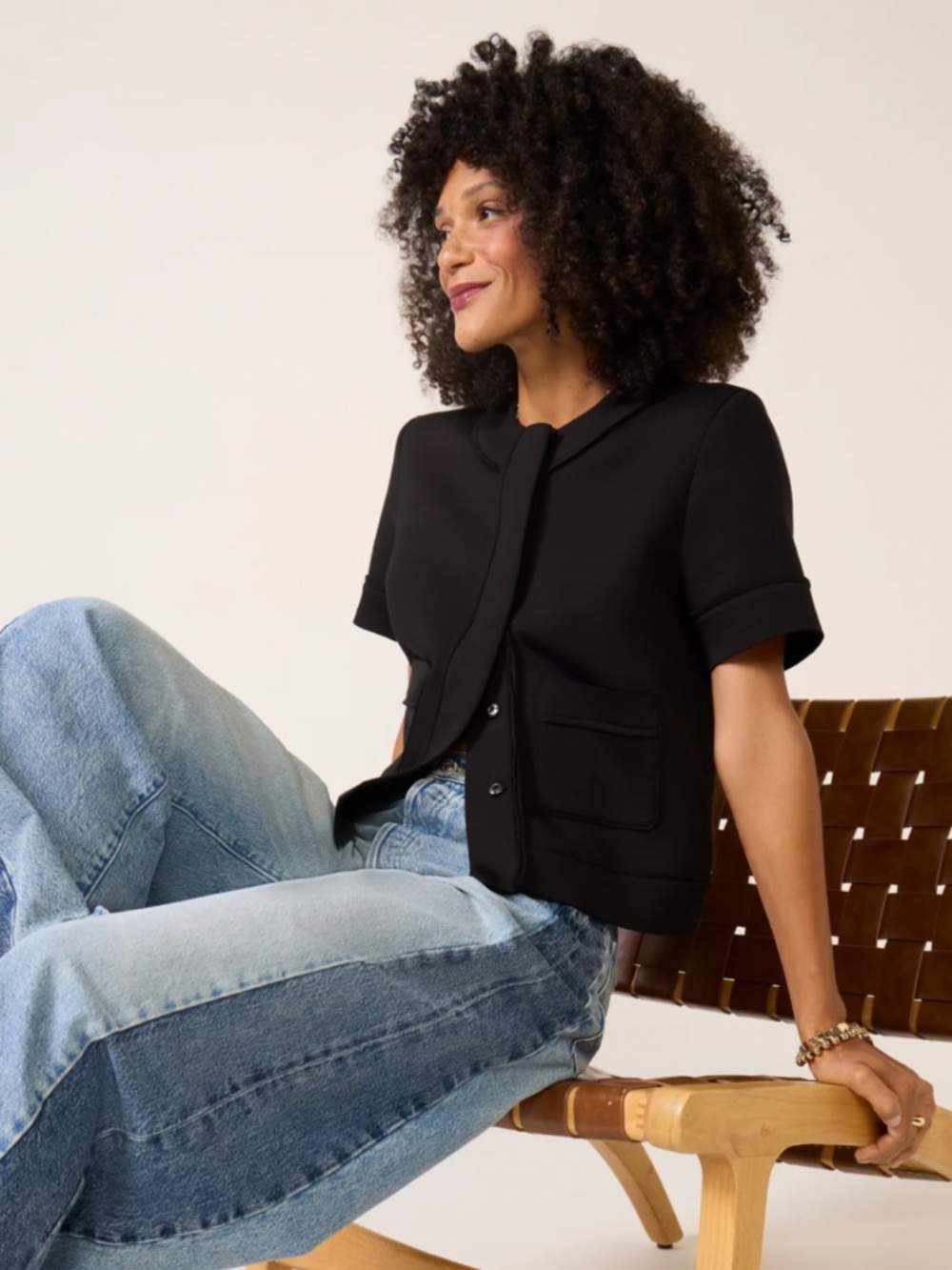 Evereve Cindy Short Sleeve Sleek Jacket
